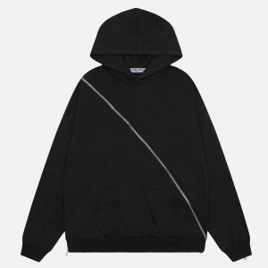 retro zip up hoodie [edgy] streetwear essential 3473